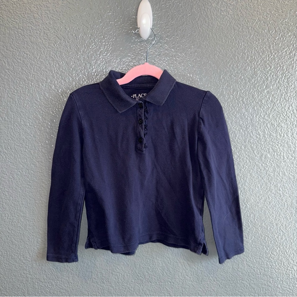 Girls Navy Blue Size Small 5/6 Children’s Place Longsleeve School Uniform Shirt